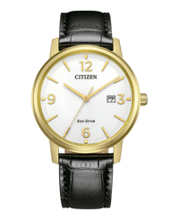 Citizen Eco-Drive BM6756-01A reloj hombre acero chapado oro esfera blanca