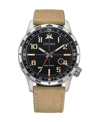 Citizen Eco-Drive BM7550-10E reloj hombre acero negro con correa nylon