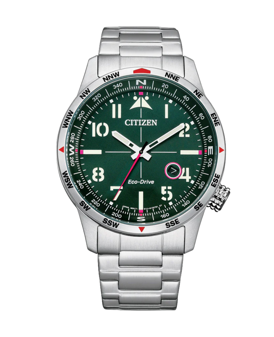 Citizen Eco-Drive BM7551-84X reloj hombre acero esfera verde