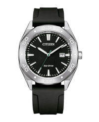 Citizen Eco-Drive BM7631-01E reloj hombre acero negro con correa silicona