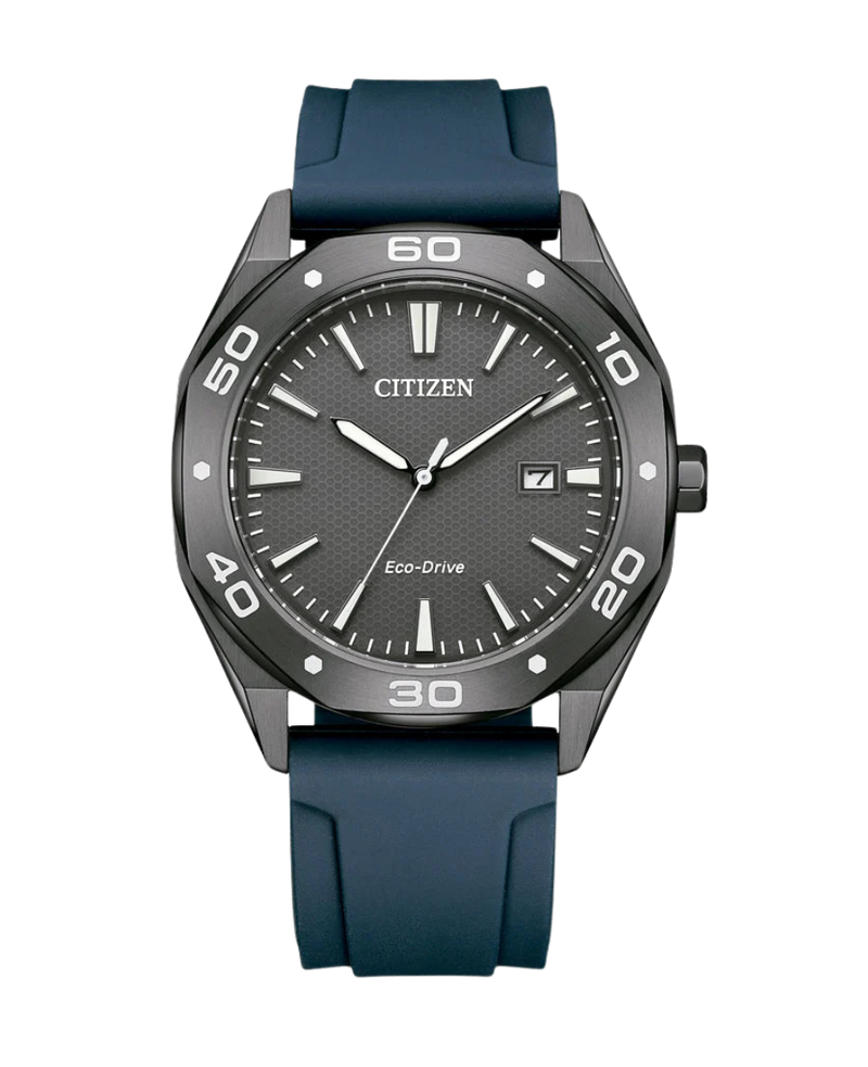 Citizen Eco-Drive BM7638-02H reloj hombre acero gris con correa silicona
