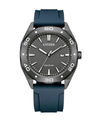 Citizen Eco-Drive BM7638-02H reloj hombre acero gris con correa silicona