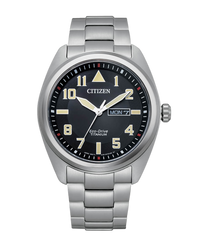 Citizen Super Titanium BM8560-88E reloj hombre titanio esfera negra