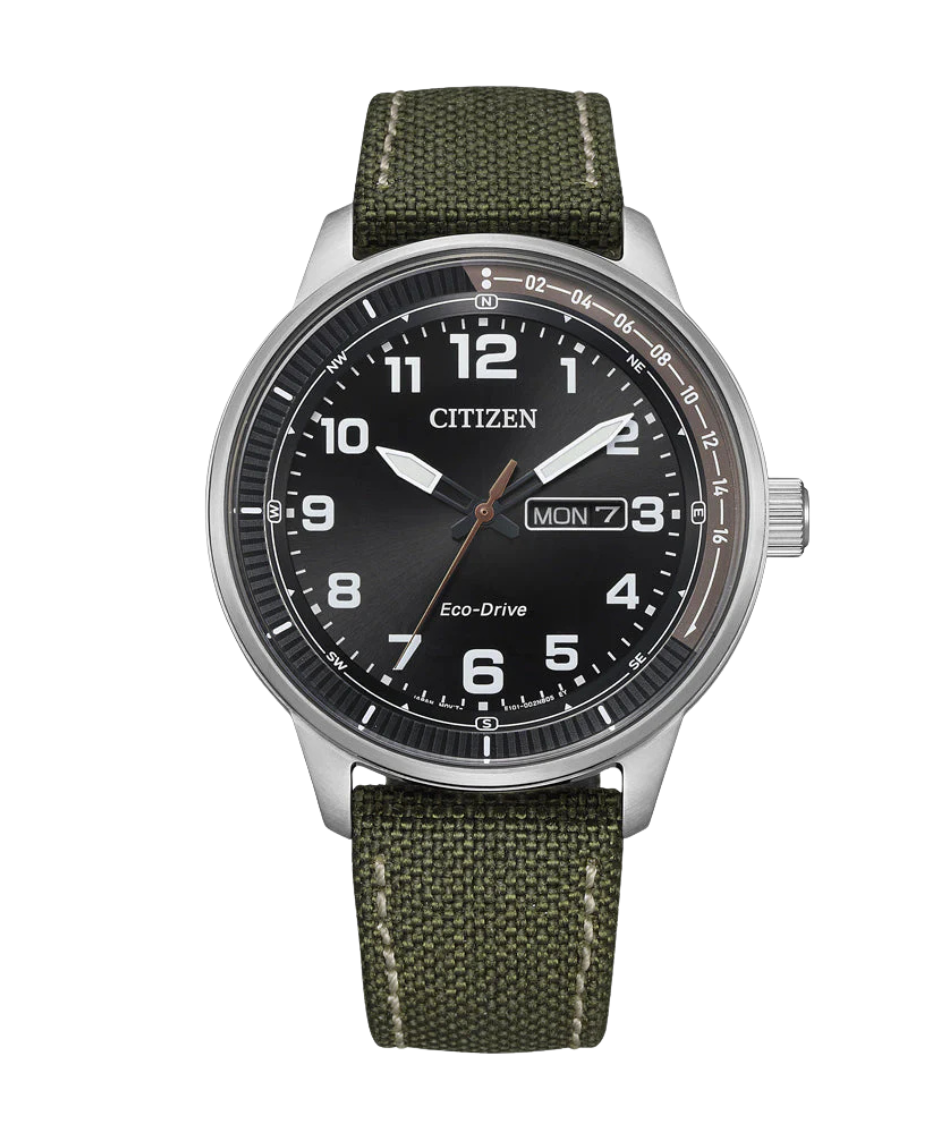 Citizen Eco-Drive BM8590-10E reloj hombre acero negro correa nylon