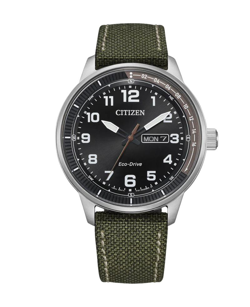 Citizen Eco-Drive BM8590-10E reloj hombre acero negro correa nylon