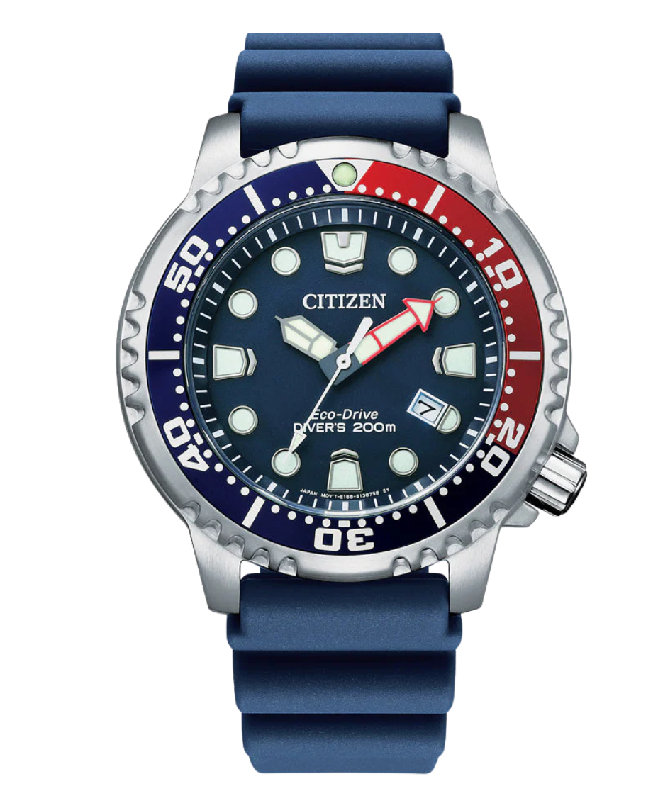 Citizen Promaster BN0168-06L reloj hombre acero azul diver's eco-drive 44mm correa caucho