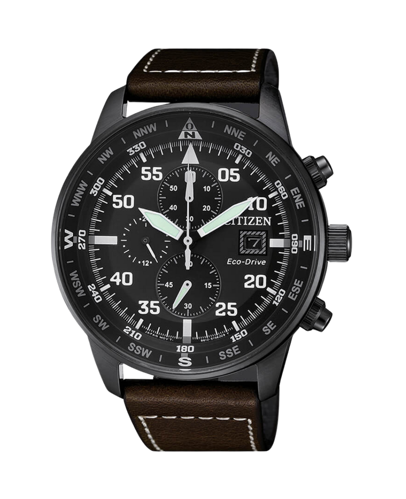 Citizen Eco-Drive CA0695-17E reloj hombre acero negro cronógrafo solar