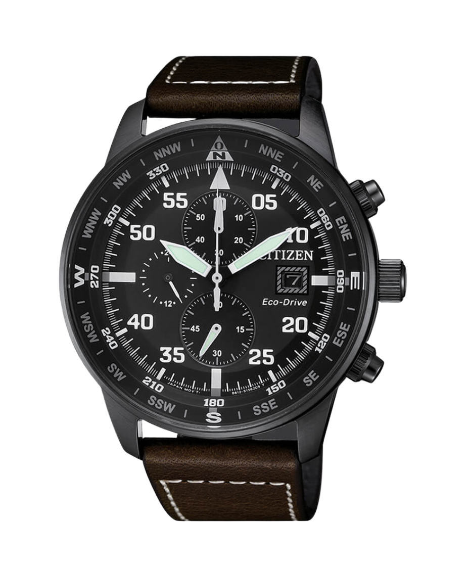 Citizen Eco-Drive CA0695-17E reloj hombre acero negro cronógrafo solar