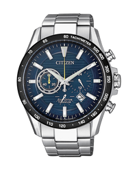 Citizen Super Titanium CA4444-82L reloj hombre titanio azul cronógrafo Eco-Drive