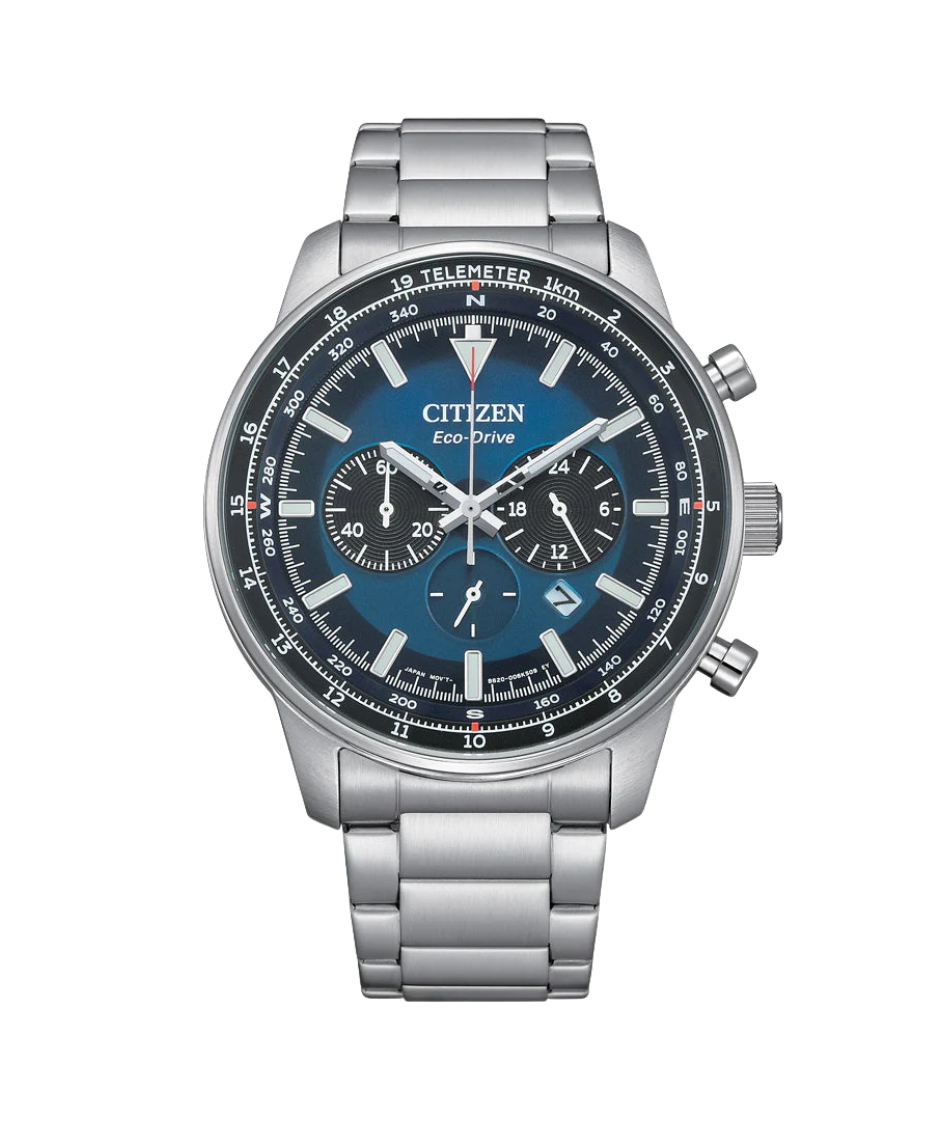 Citizen Eco-Drive Cronógrafo CA4500-91L reloj hombre acero azul