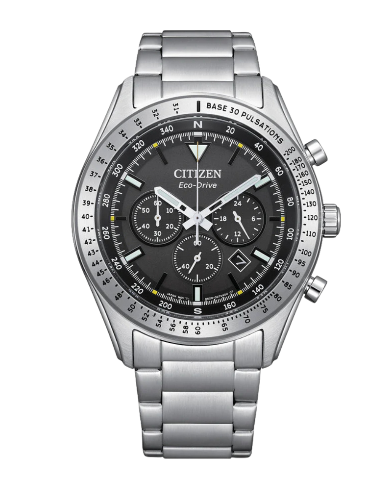 Citizen Eco-Drive CA4600-89E reloj hombre acero negro cronógrafo 43mm