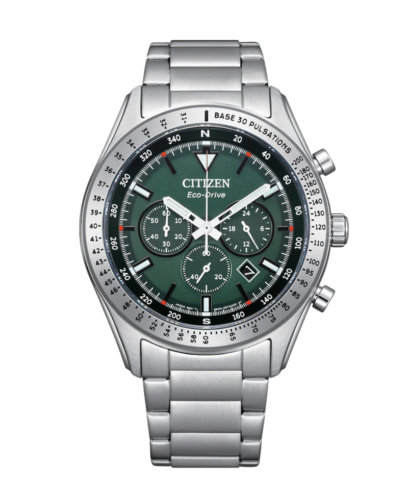 Citizen Eco-Drive Cronógrafo CA4600-89X reloj hombre acero esfera verde