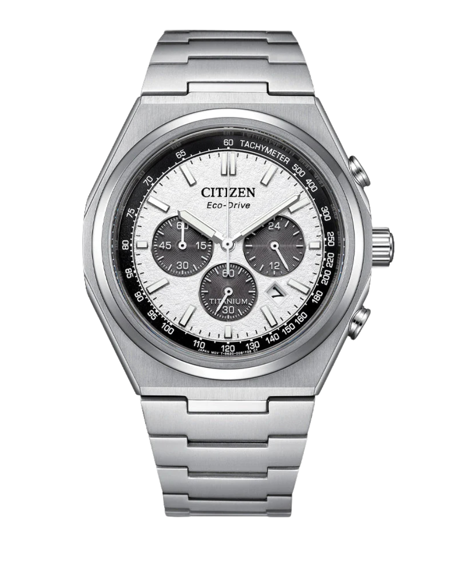 Citizen Super Titanium CA4610-85A reloj hombre titanio esfera blanca