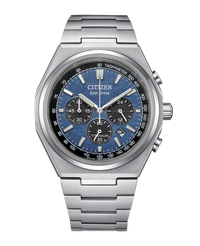 Citizen Super Titanium CA4610-85L reloj hombre titanio azul cronógrafo Eco-Drive