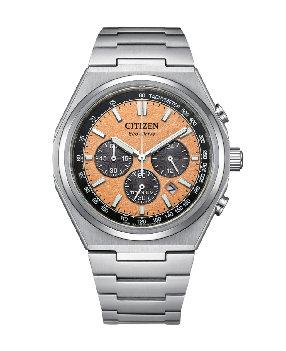 Citizen Super Titanium CA4610-85Z reloj hombre titanio esfera salmón