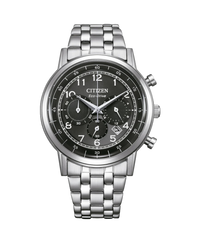 Citizen Eco-Drive CA4630-53E reloj hombre acero cronógrafo esfera negra sostenible