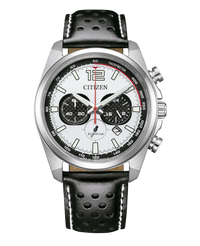Citizen Eco-Drive CA4640-09A reloj hombre acero blanco cronógrafo solar