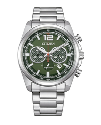 Citizen Eco-Drive CA4640-50X reloj hombre acero esfera verde cronógrafo