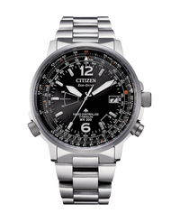Citizen Super Titanium CB0230-81E reloj hombre titanio negro esfera oscura brazalete metálico