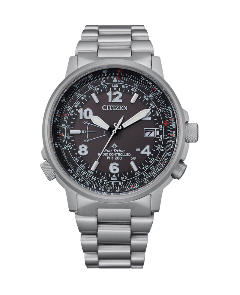 Citizen Eco-Drive CB0240-88E reloj hombre acero esfera negra