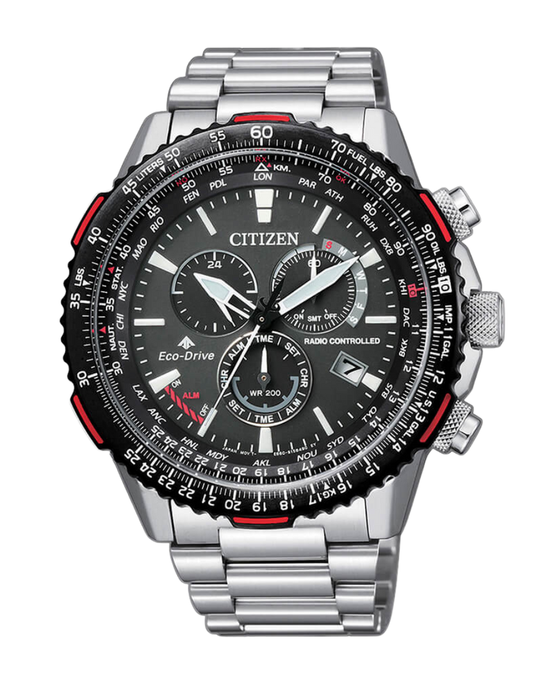 Citizen Eco-Drive CB5001-57E reloj hombre acero negro cronógrafo solar