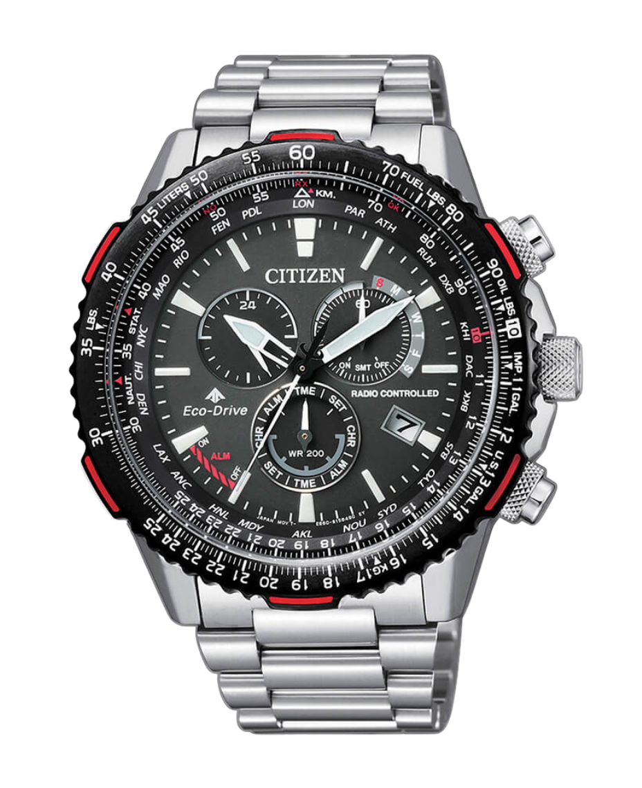 Citizen Eco-Drive CB5001-57E reloj hombre acero negro cronógrafo solar