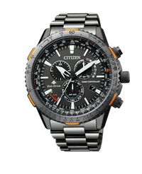 Citizen Eco-Drive CB5007-51H reloj hombre acero negro cronógrafo 45mm esfera antracita