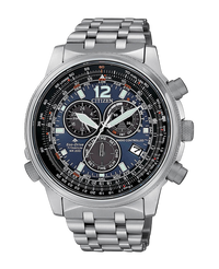 Citizen Super Titanium CB5850-80L reloj hombre titanio azul cronógrafo Eco-Drive