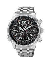 Citizen Eco-Drive CB5860-86E reloj hombre acero cronógrafo esfera negra