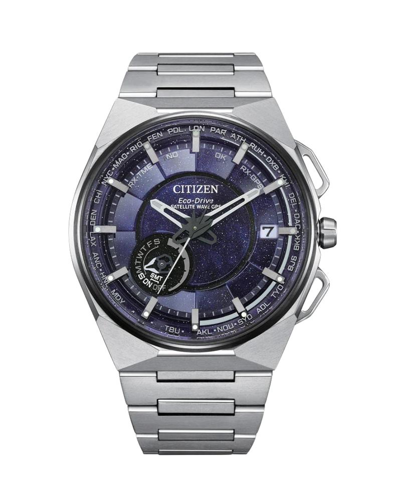 Citizen Satellite Wave CC3097-52L reloj hombre Super Titanium azul con tecnología GPS
