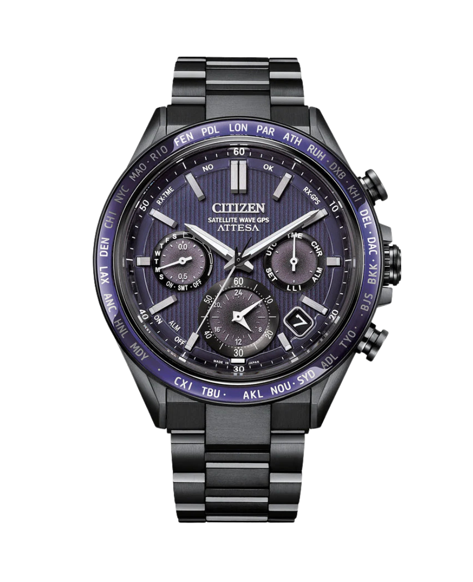 Citizen Satellite Wave CC4059-64L reloj hombre Super Titanium negro esfera azul