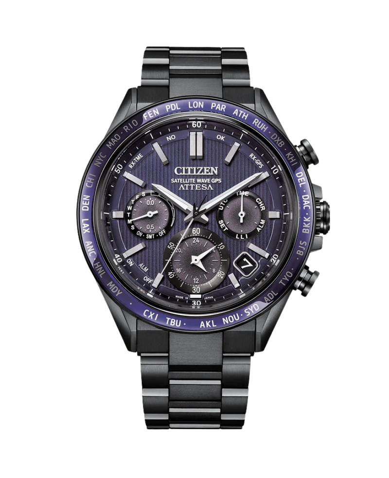 Citizen Satellite Wave CC4059-64L reloj hombre Super Titanium negro esfera azul