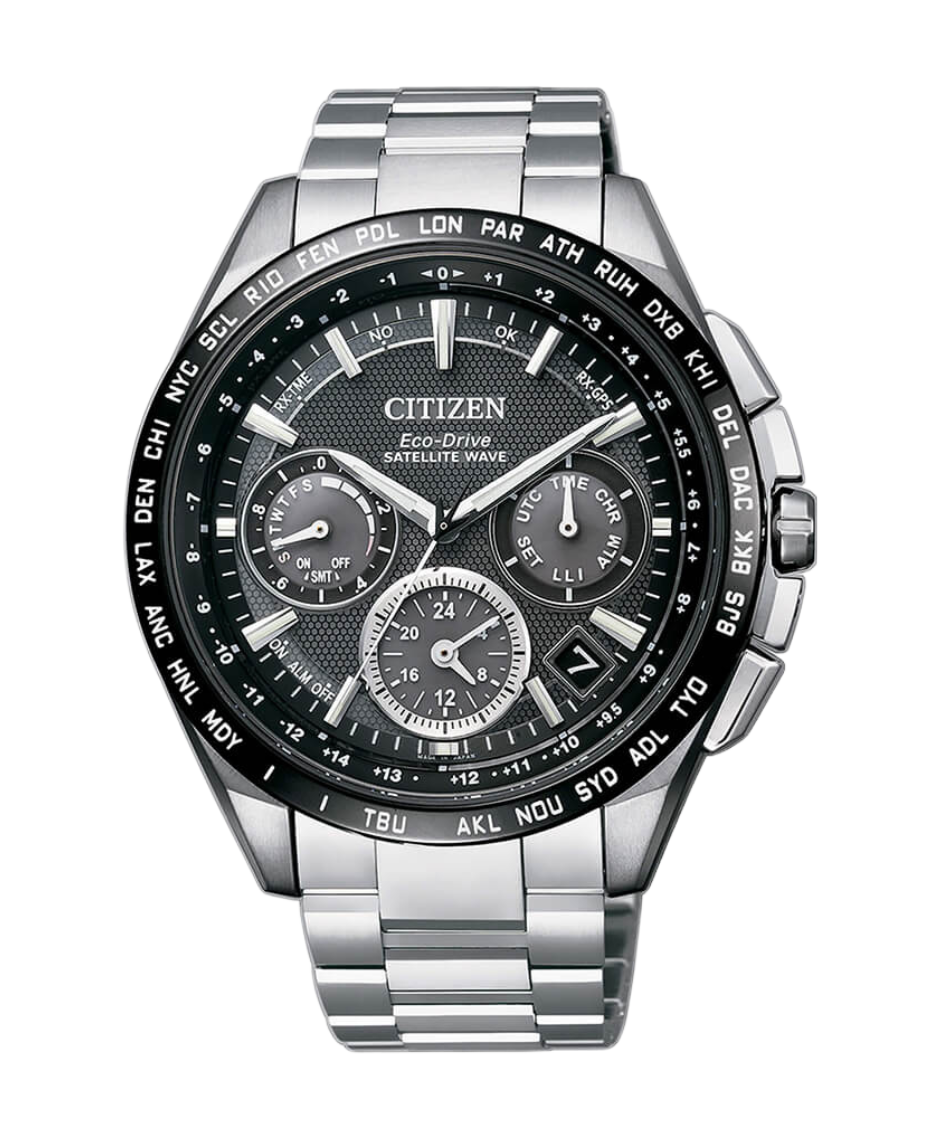 Citizen Satellite Wave CC9015-54E reloj hombre Super Titanium negro GPS Eco-Drive