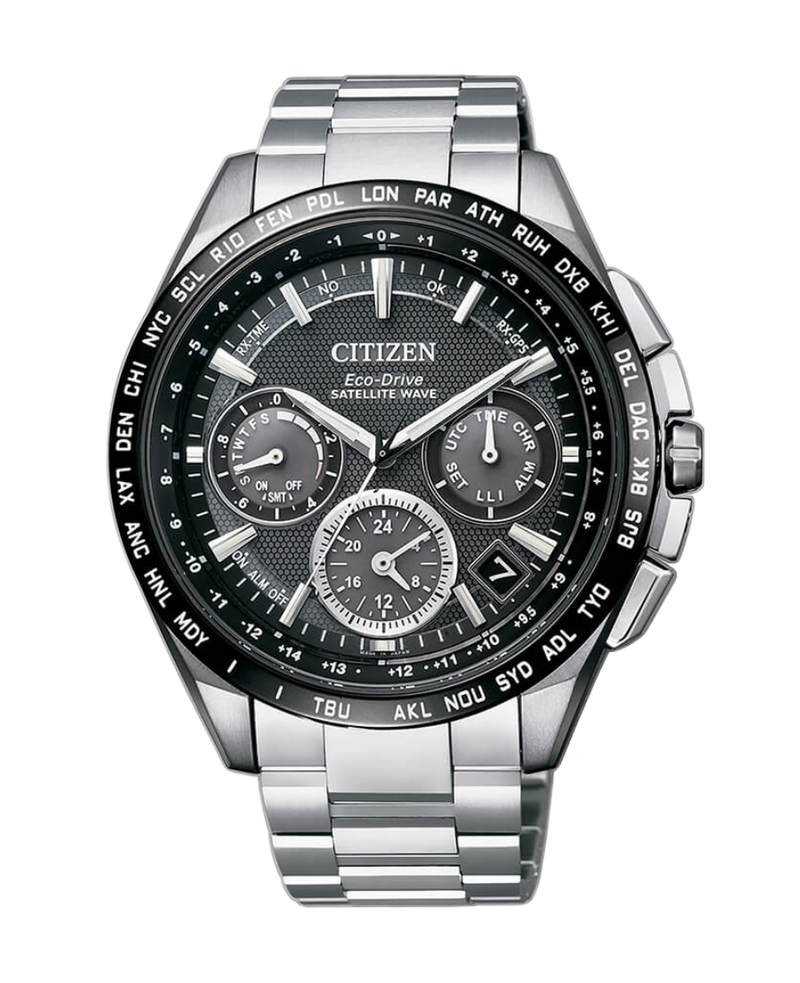 Citizen Satellite Wave CC9015-54E reloj hombre Super Titanium negro GPS Eco-Drive