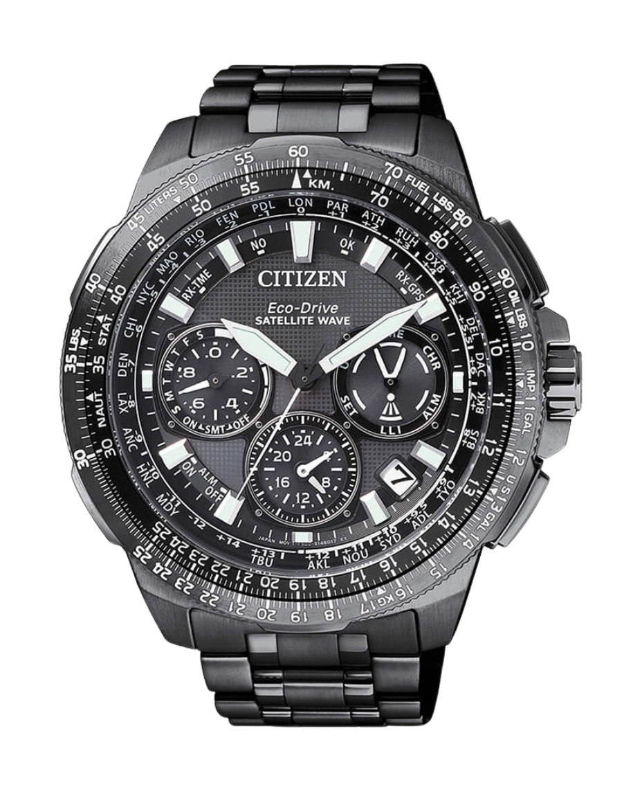Citizen Satellite Wave CC9025-51E reloj hombre Super Titanium negro GPS satelital