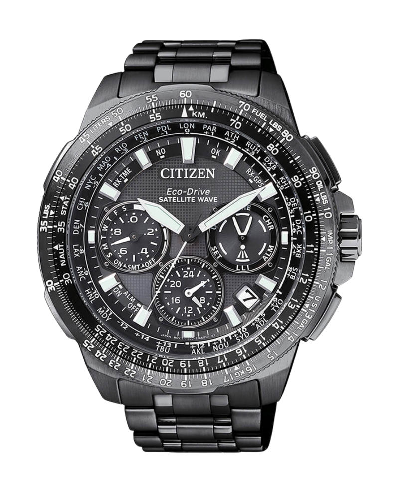 Citizen Satellite Wave CC9025-51E reloj hombre Super Titanium negro GPS satelital