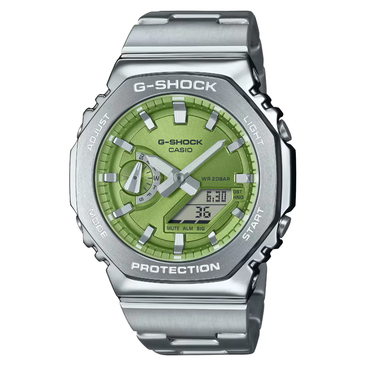 Casio G-Shock GM-2110D-3AER reloj hombre resina acero plateado