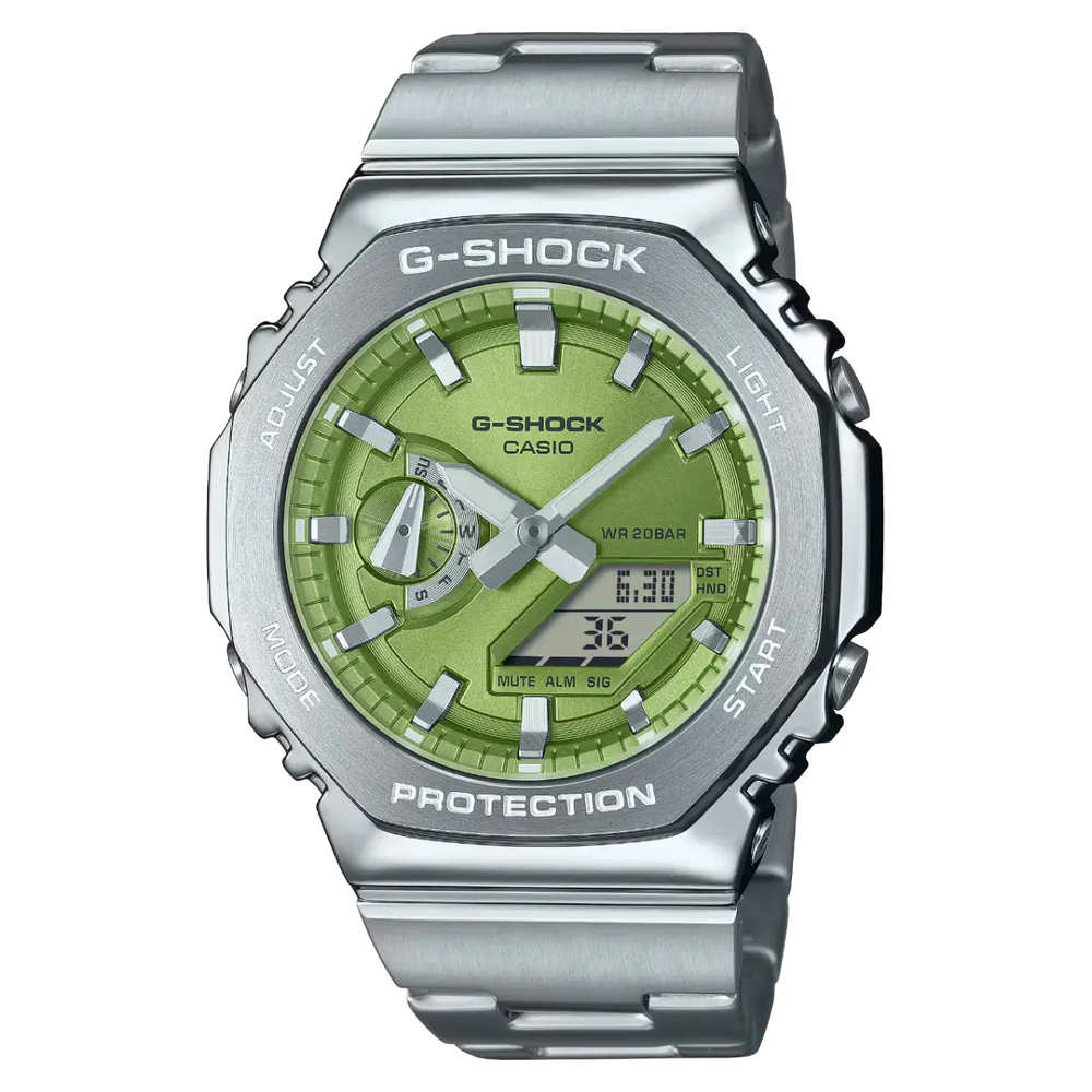 Casio G-Shock GM-2110D-3AER reloj hombre resina acero plateado