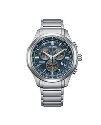 Citizen Super Titanium AT2530-85L reloj hombre titanio azul cronógrafo Eco-Drive
