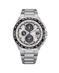 Citizen Eco-Drive AT8238-84A reloj hombre Super Titanium esfera blanca