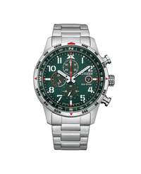 Citizen Eco-Drive CA0791-81X reloj hombre acero esfera verde cronógrafo 43mm