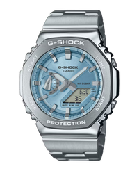 Casio G-Shock GM-2110D-2AER reloj hombre resina acero plateado