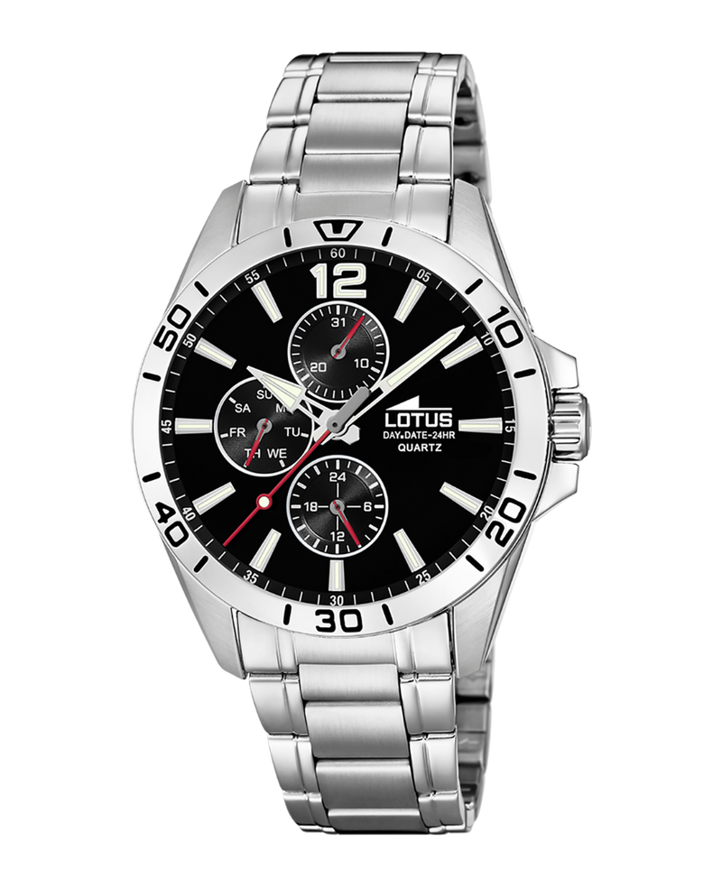 Lotus Classic 18812/3 reloj hombre acero azul negro multifunción 42mm