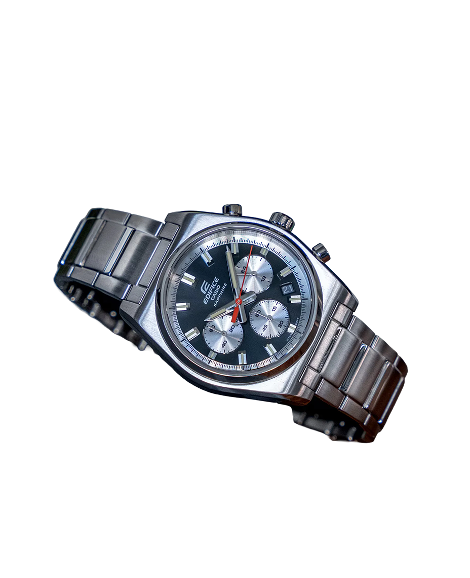 Casio Edifice EFB-730D-1AVUEF reloj hombre acero plateado cronógrafo cristal zafiro