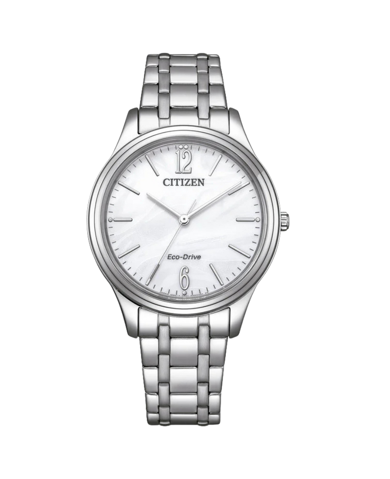 Citizen Eco-Drive EM0411-71A reloj mujer acero esfera blanca 34mm
