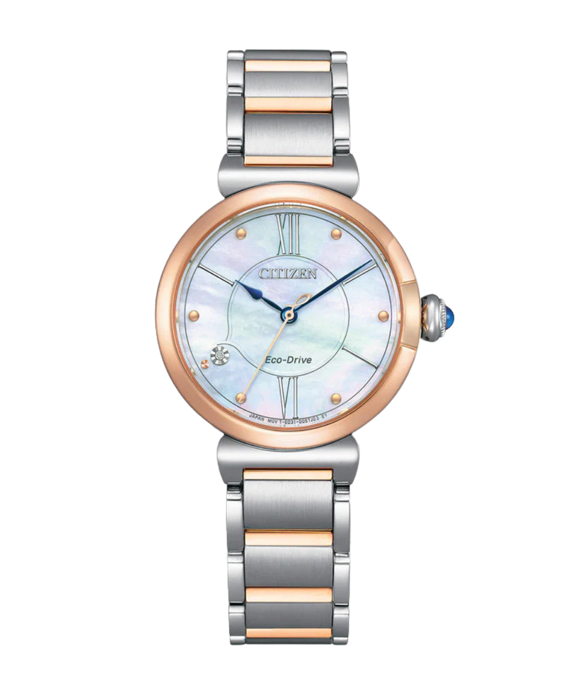 Citizen Eco-Drive EM1074-82D reloj mujer acero bicolor oro esfera blanca