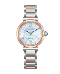 Citizen Eco-Drive EM1074-82D reloj mujer acero bicolor oro esfera blanca