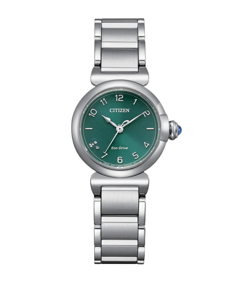 Citizen Eco-Drive EM1130-83X reloj mujer acero esfera verde 26mm