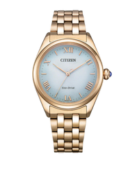 Citizen Eco-Drive EM1143-81X reloj mujer acero chapado oro rosa esfera verde