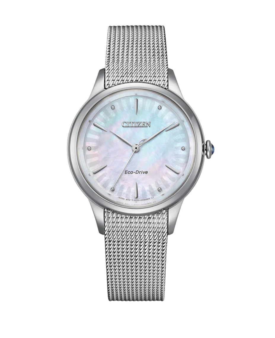 Citizen Eco-Drive EM1150-86D reloj mujer acero esfera madreperla